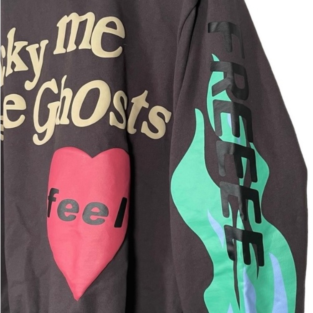 Lucky Me I See Ghosts Camp Flog Gnaw NOV 11 Gray Hooded Sweatshirt - Picture 4 of 6